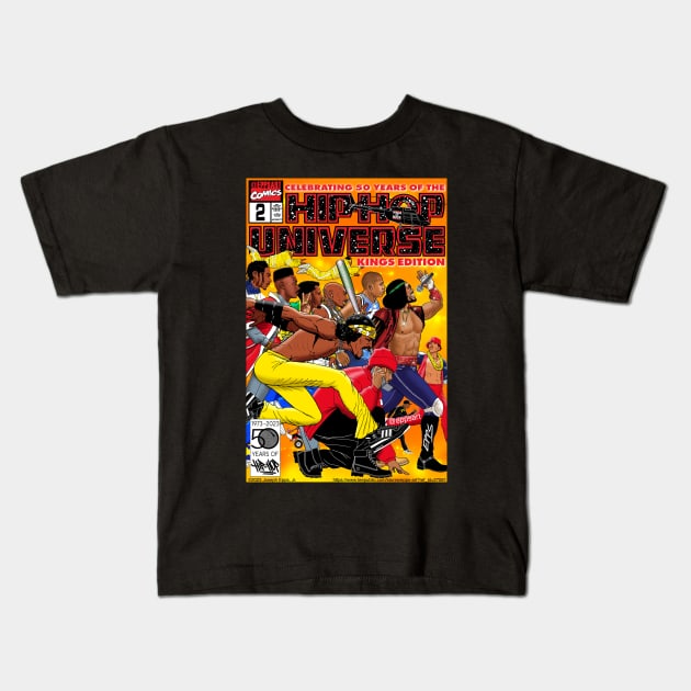 Hip Hop Universe Kings Edition Kids T-Shirt by Epps Art